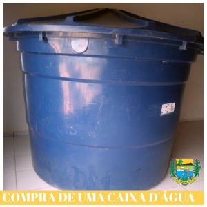 Prefeitura de Jundiá compra caixa d’água para a Escola João Batista da Cruz.