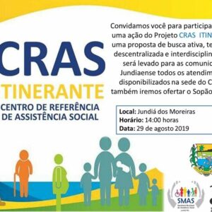 Projeto CRAS ITINERANTE  na Comunidade de Jundiá dos Moreiras.
