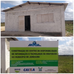 O Centro de Disponibilidade e Tecnologia da EMATER no município de Jundiá está em fase final.