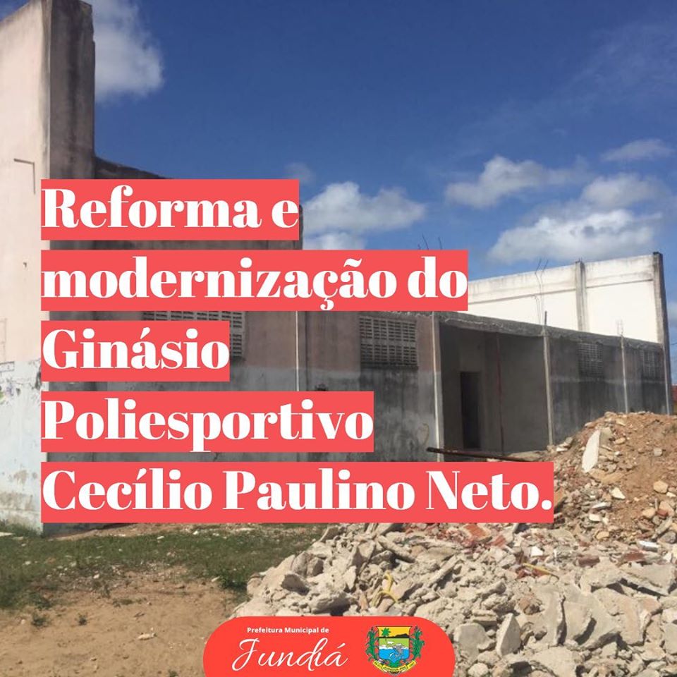 A Prefeitura está executando  reforma do Ginásio Poliesportivo Cecílio Paulino Neto.