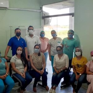 Equipe Multiprofissional através do Projeto *Previne Jundiá*, realiza atividades  para Saúde do Trabalhador e dos profissionais da saúde.