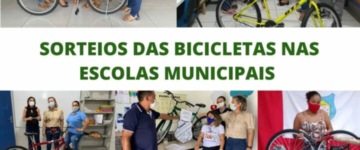 Secretaria de Educação realiza sorteios de bicicletas nas Escolas Municipais