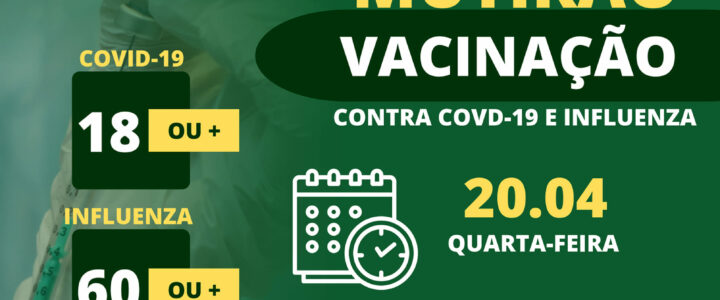 Mutirão de vacinação contra a covid-19 e Influenza