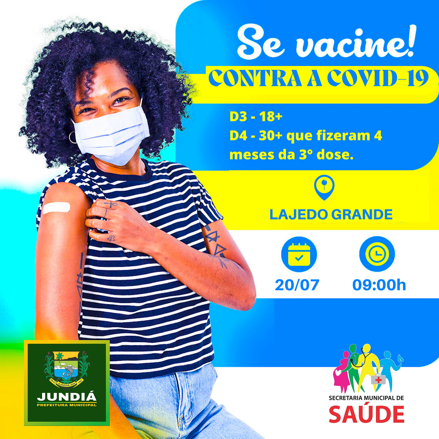 Chegou a hora do reforço da vacina contra a Covid-19, no distrito de Santa Fé