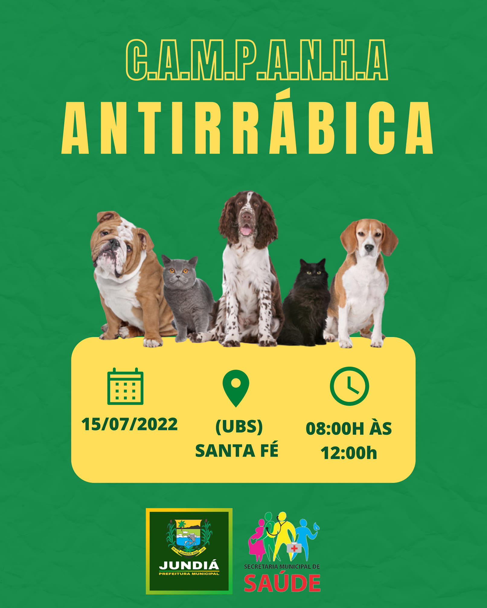 Campanha de vacinação antirrábica animal