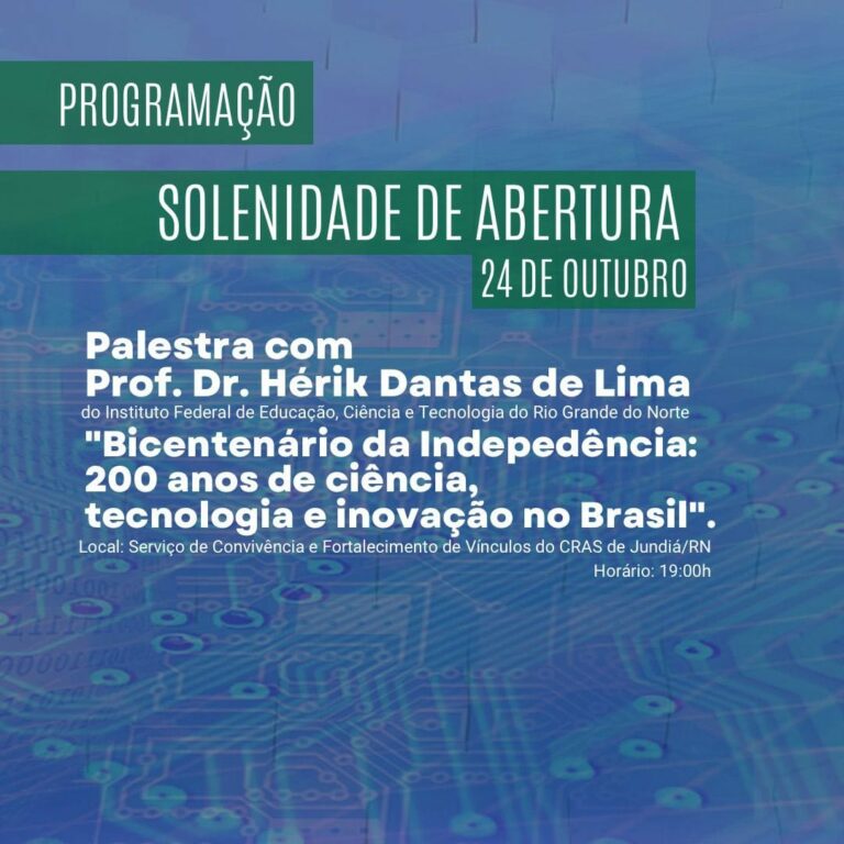 Programação da II Semana Municipal de Ciência e Tecnologia de Jundiá — foto 2
