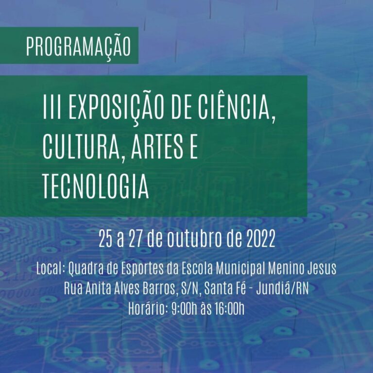 Programação da II Semana Municipal de Ciência e Tecnologia de Jundiá — foto 3