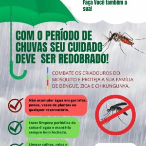 Cuidados para evitar a dengue devem ser redobrados em períodos de chuvas