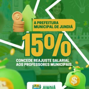 Reajuste salarial aos professores do município de 15%