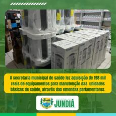 Aquisição de novos equipamentos para as unidades básicas de saúde do município