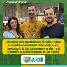 O Coordenador de Ensino e Cultura participou da Bienal Internacional do Livro Rio 2023.