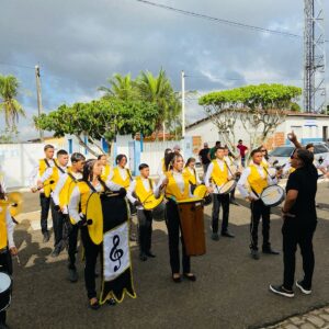 A Banda da Escola Paulino Francisco de Souza foi um verdadeiro espetáculo