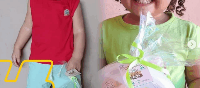 O Programa Primeira Infância realizou a entrega de kits de Páscoa