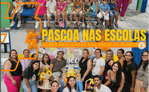 A Páscoa nas escolas municipais de Jundiá!