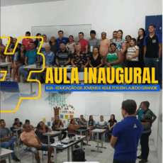 Aula inaugural na Escola Municipal Iberê Ferreira de Souza.