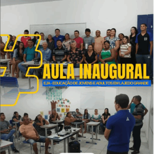 Aula inaugural na Escola Municipal Iberê Ferreira de Souza.