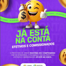 Já está na conta!