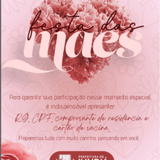 CARTÃO DE ENTRADA — NOSSO DIA DAS MÃES 