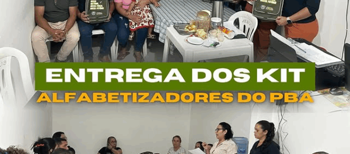 Entrega dos kits aos alfabetizadores do Programa Brasil Alfabetizado.