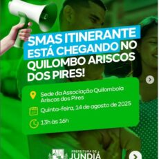 O SMAS Itinerante está chegando ao Quilombo Ariscos dos Pires! 