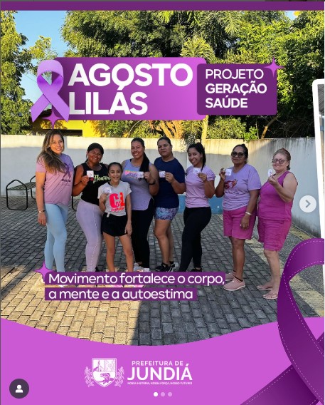 Agosto Lilás – Nesta semana, realizamos o Projeto Geração Saúde com foco no combate à violência contra a mulher.