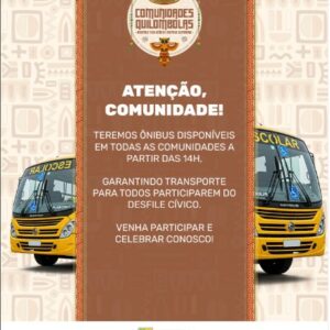  Transporte garantido para o Desfile Cívico!