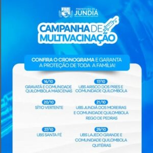 Campanha de Multivacinação 2025!Atenção, Jundiá! 