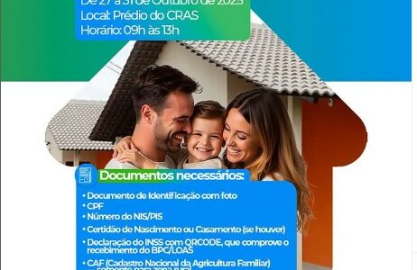 INSCRIÇÕES ABERTAS — MINHA CASA MINHA