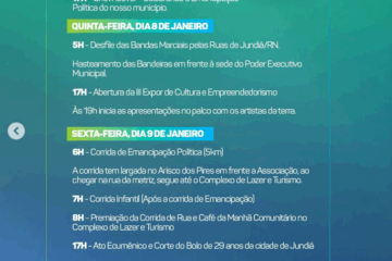 Jundiá celebra 29 anos de Emancipação Política!