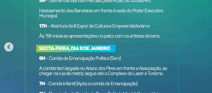 Jundiá celebra 29 anos de Emancipação Política!