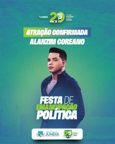 Confirmado na Festa de Emancipação Política de Jundiá!