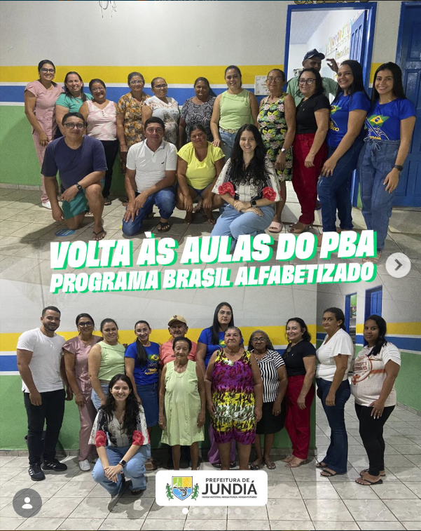 Retorno às aulas dos alunos do Programa Brasil Alfabetizado.