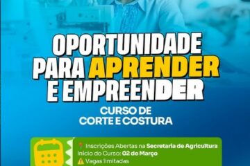 Oportunidade para aprender e empreender!
