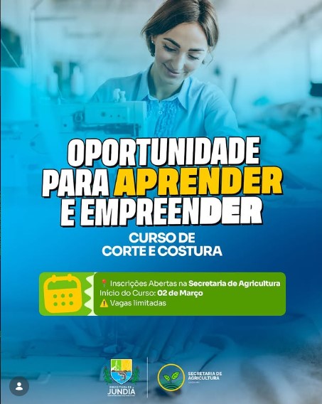 Oportunidade para aprender e empreender!