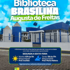 A Biblioteca Brasilina Augusta de Freitas está de portas abertas!