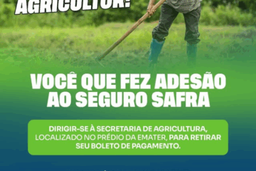Seguro Safra já está disponível a retirada do boleto para o pagamento
