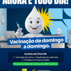Vacinação em Jundiá agora é todo dia